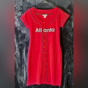Vintage unworn Atlanta Red Jersey Dress